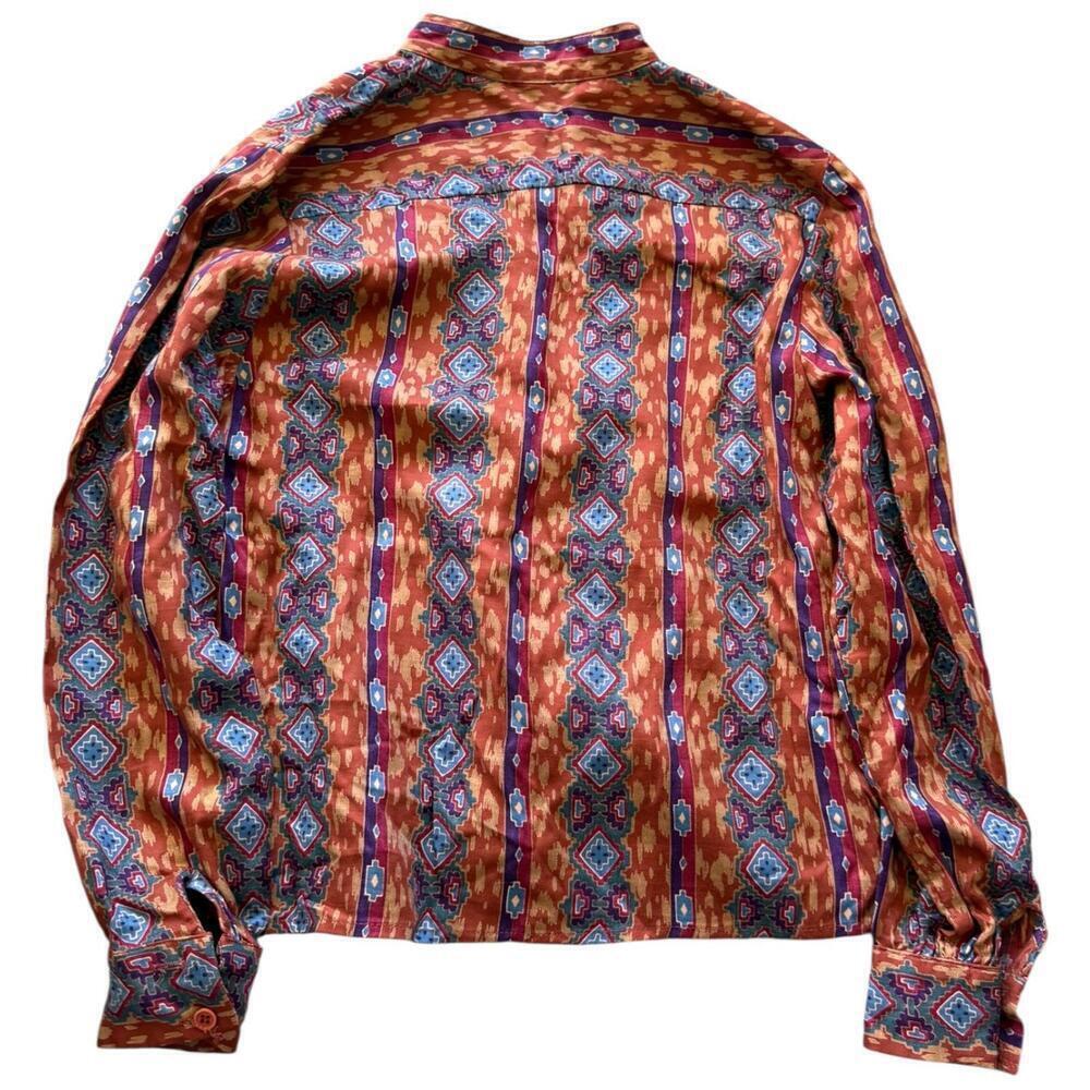 Carol Andersson Attitude Rayon Southwestern Print Button Up Blouse Size 5-6 - Picture 2 of 5